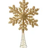 Käthe Wohlfahrt Baumspitze Schneeflocke Mit Glimmer, Gold Outlet