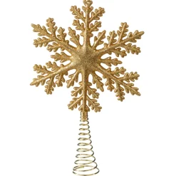 Käthe Wohlfahrt Baumspitze Schneeflocke Mit Glimmer, Gold Outlet