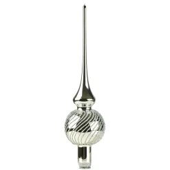Käthe Wohlfahrt Baumspitze Silber Mit Silber Spiraldekor New