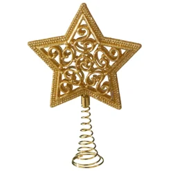 Käthe Wohlfahrt Baumspitze Stern Mit Glimmer, Gold Best