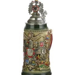 Käthe Wohlfahrt Bierkrug Mit Zinnadler "Stadtwappen", Braun, 0,75L Clearance