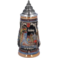 Käthe Wohlfahrt Bierkrug Mit Zinndeckel "Rothenburg Mit Ritter", 0,25 L Outlet