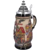 Käthe Wohlfahrt Bierkrug Mit Zinndeckel "Rothenburg", Natur, 0,5L Sale