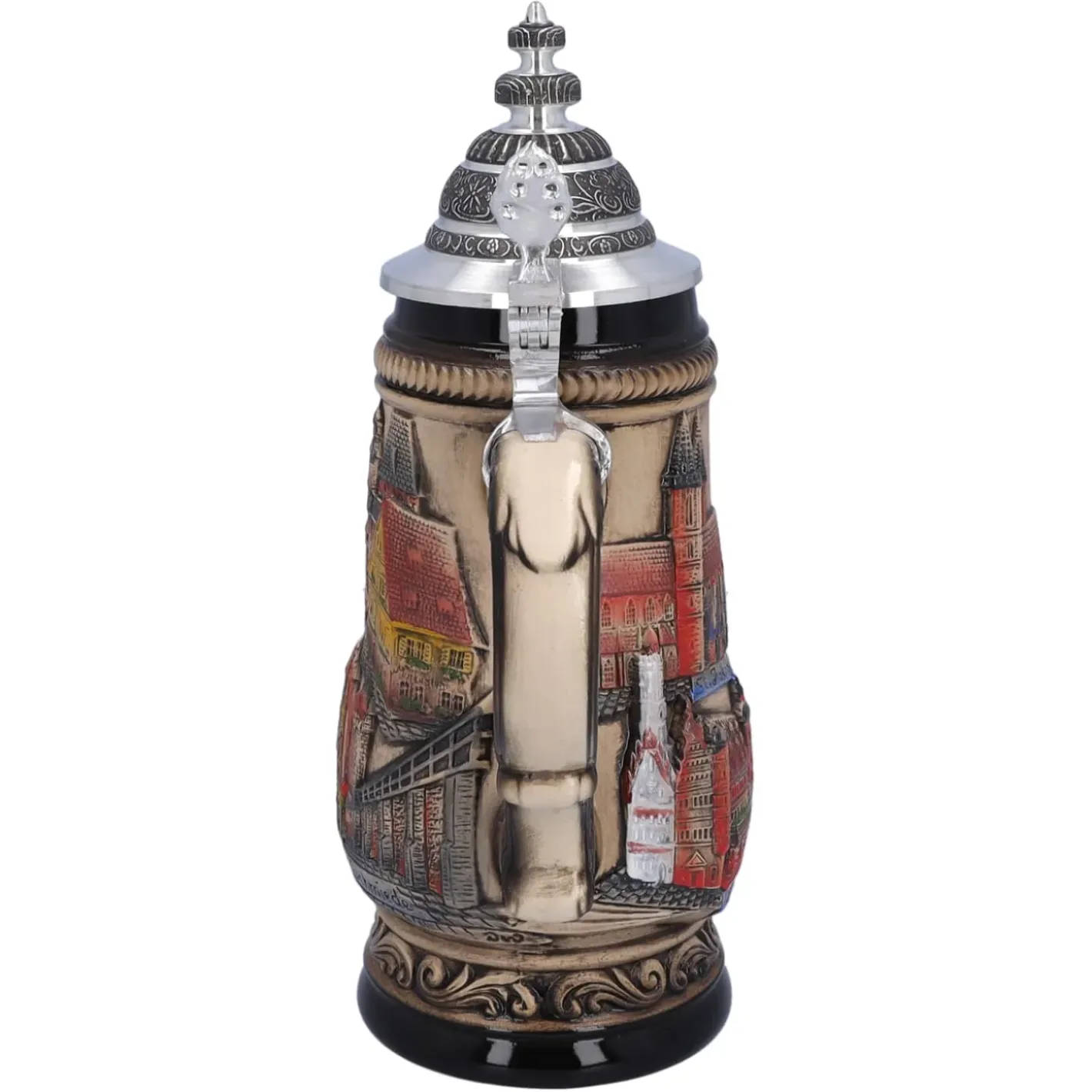 Käthe Wohlfahrt Bierkrug Mit Zinndeckel "Rothenburg", Natur, 0,5L Sale