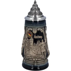 Käthe Wohlfahrt Bierkrug Mit Zinndeckel "Rothenburg Mit Ritter", 0,25L Clearance