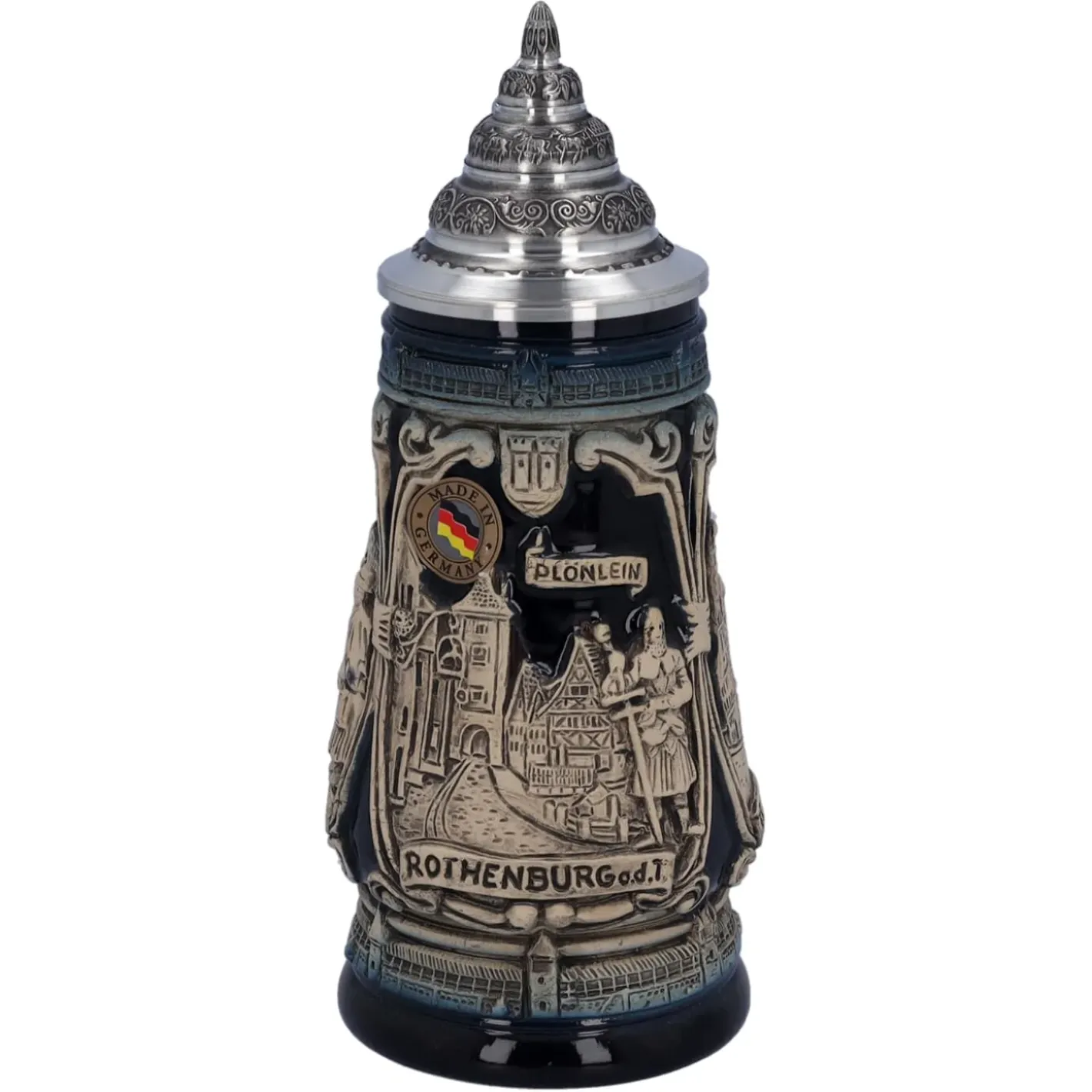 Käthe Wohlfahrt Bierkrug Mit Zinndeckel "Rothenburg Mit Ritter", 0,25L Clearance