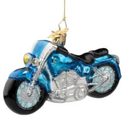 Poesie in Glas Blaues Motorrad Sale