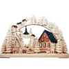 RATAGS Holzdesign 3-D Schwibbögen "Holzfallerhaus", 115V Mit Usb A-Anschluss Clearance