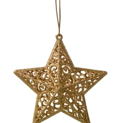Käthe Wohlfahrt 3-D Stern Mit Glimmer, Gold Sale