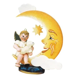 Hubrig Volkskunst Engelbub Auf Mond Mit Schafchen Sale