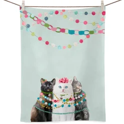 Käthe Wohlfahrt Geschirrtuch Festliche Katzen Sale
