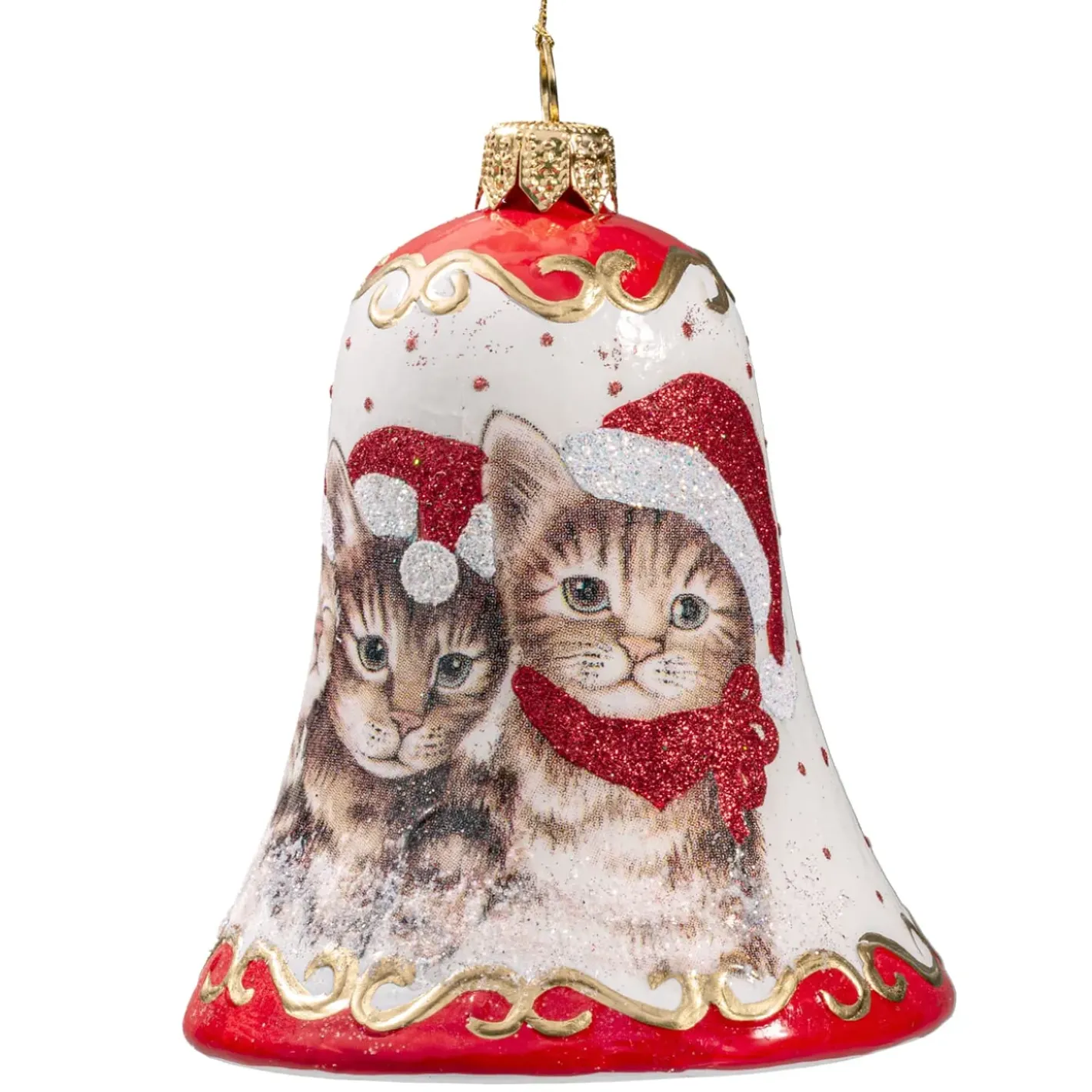 Käthe Wohlfahrt Glasglocke Weis Katzenweihnacht Sale