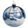 Käthe Wohlfahrt Glaskugel Blau Kirche Im Winter, 12 Cm Outlet