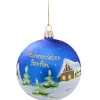 Käthe Wohlfahrt Glaskugel Blau "Weihnachten Berlin", 10 Cm Hot
