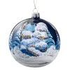 Käthe Wohlfahrt Glaskugel Blau Winterlandschaft, 10 Cm Outlet