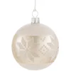 Käthe Wohlfahrt Glaskugel Creme Mit Weisem Muster, 7 Cm Sale