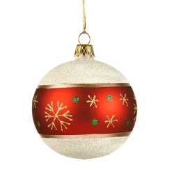 Käthe Wohlfahrt Glaskugel Frosty Mit Schneeflocken, 8Cm Best