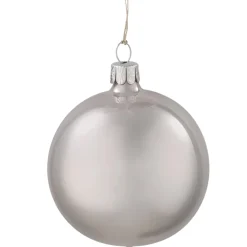 Käthe Wohlfahrt Glaskugel Grau, Glanzend, 7 Cm Best