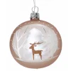 Käthe Wohlfahrt Glaskugel Hellbraun Mit Winterwald, 7Cm New
