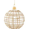 Käthe Wohlfahrt Glaskugel Klar Mit Glitter Gold/Weis, 8 Cm Hot
