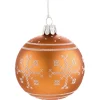 Käthe Wohlfahrt Glaskugel Orange Mit Weisem Muster, 7 Cm Outlet