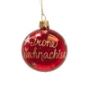 Käthe Wohlfahrt Glaskugel Rot "Frohe Weihnachten", 6 Cm Discount