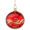 Käthe Wohlfahrt Glaskugel Rot Mit Goldener Verzierung, 6 Cm Sale