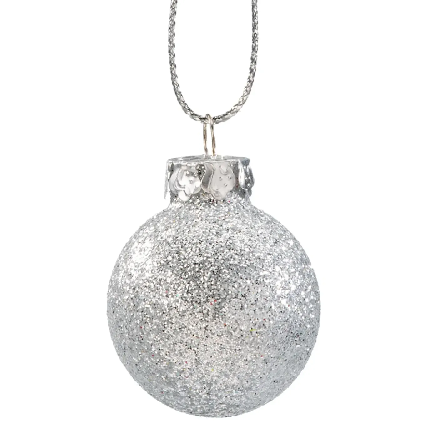 Käthe Wohlfahrt Glaskugel Silber Mit Glitzer, 3Cm Discount