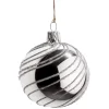 Käthe Wohlfahrt Glaskugel Silber Mit Silber Spiraldekor, 6 Cm Outlet