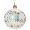 Käthe Wohlfahrt Glaskugel Weis "Frohe Weihnachten", 8 Cm Online