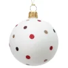 Käthe Wohlfahrt Glaskugel Weis Matt Mit Glitzerpunkten, 6 Cm Online
