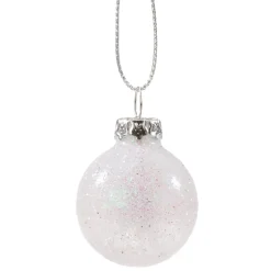 Käthe Wohlfahrt Glaskugel Weis Mit Silber Glimmer, 3 Cm Discount