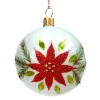 Käthe Wohlfahrt Glaskugel Weis Mit Weihnachtsstern, 7 Cm Hot