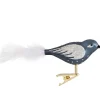 Poesie in Glas Glasvogel Blau-Silber Outlet
