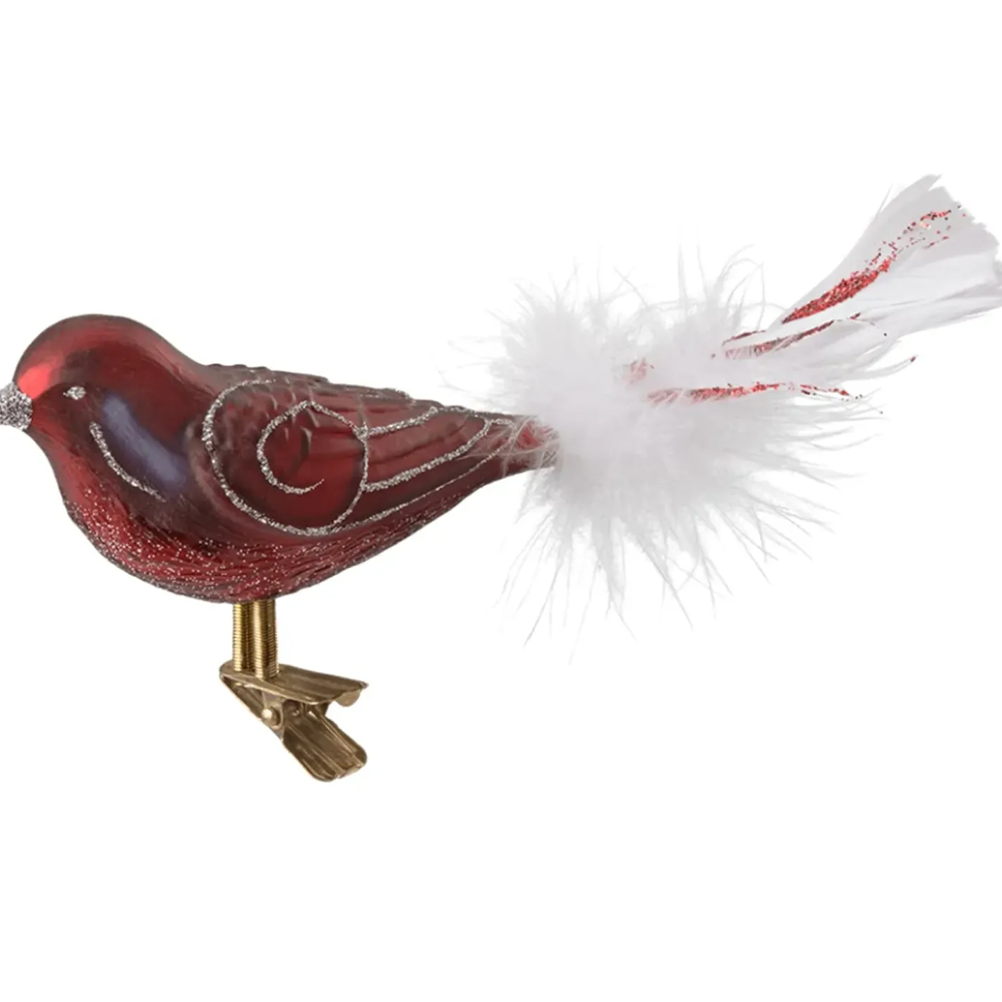Poesie in Glas Glasvogel Bordeaux-Silber Sale