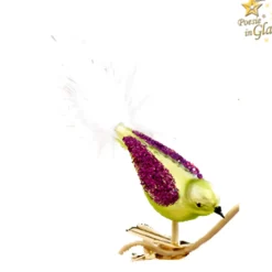 Poesie in Glas Glasvogel Grun-Lila Clearance