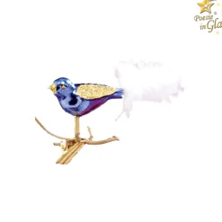 Poesie in Glas Glasvogel Lila/Gold Best