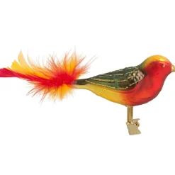 Poesie in Glas Glasvogel Rot-Grun Outlet