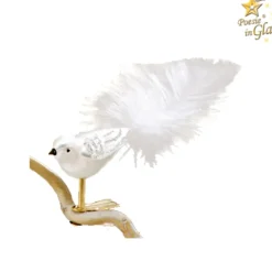 Poesie in Glas Glasvogel Weis-Silber Discount