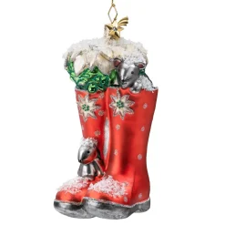 Poesie in Glas Gummistiefel, Rot New
