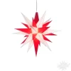 Herrnhuter Sterne Herrnhuter Stern Weis/Rot, 13Cm, Kunststoff Hot