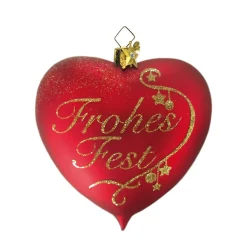 Poesie in Glas Herz "Frohes Fest"