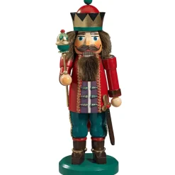 Käthes Original Holzknackl "Konig" Rot, 25Cm