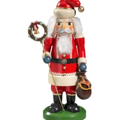 Käthes Original Holzknackl "Weihnachtsmann Mit Kranz", 25Cm Hot