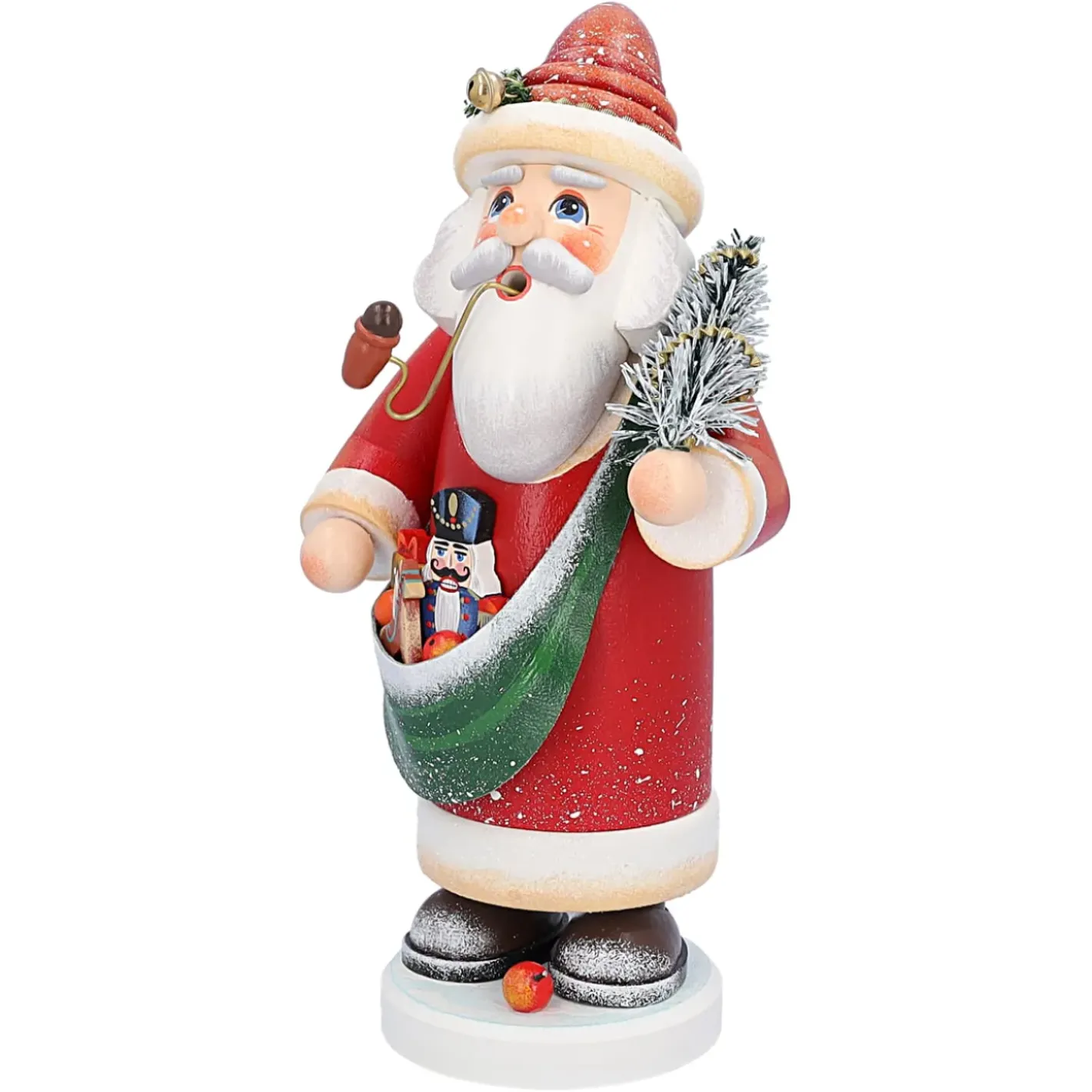 Käthes Original Holzknoddl "Nostalgischer Weihnachtsmann", Rauchermannchen