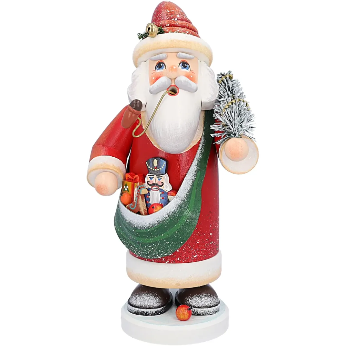 Käthes Original Holzknoddl "Nostalgischer Weihnachtsmann", Rauchermannchen