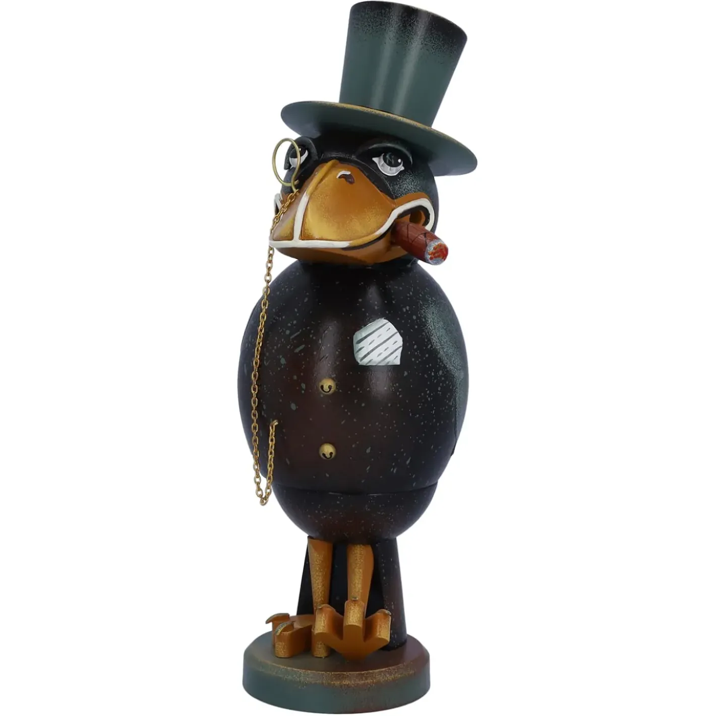 Käthes Original Holzknoddl "Rabe", Rauchermannchen Clearance
