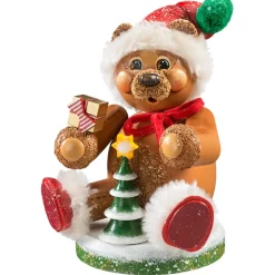 Käthes Original Holzknoddl "Weihnachtsteddy", Rauchermannchen Best