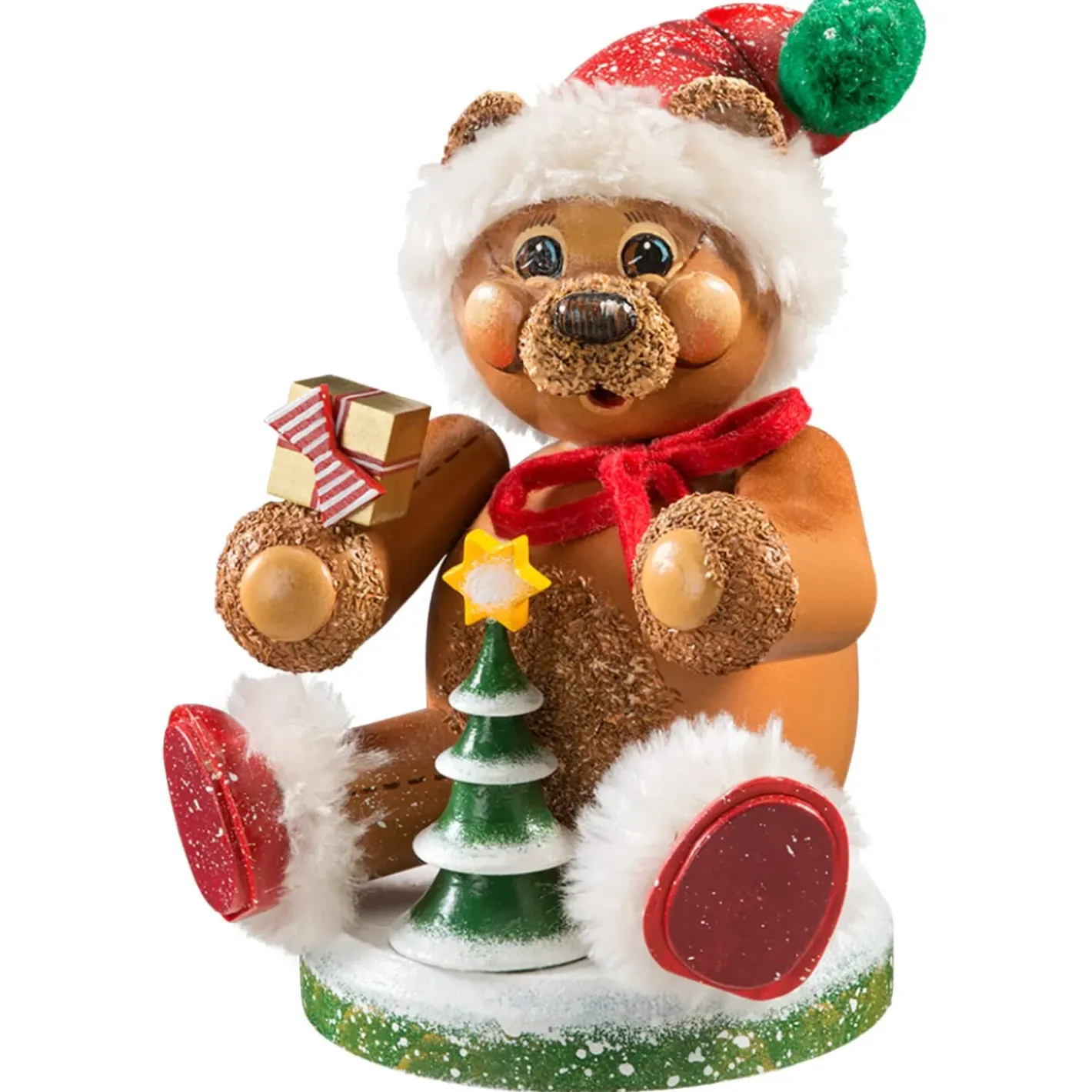 Käthes Original Holzknoddl "Weihnachtsteddy", Rauchermannchen Best