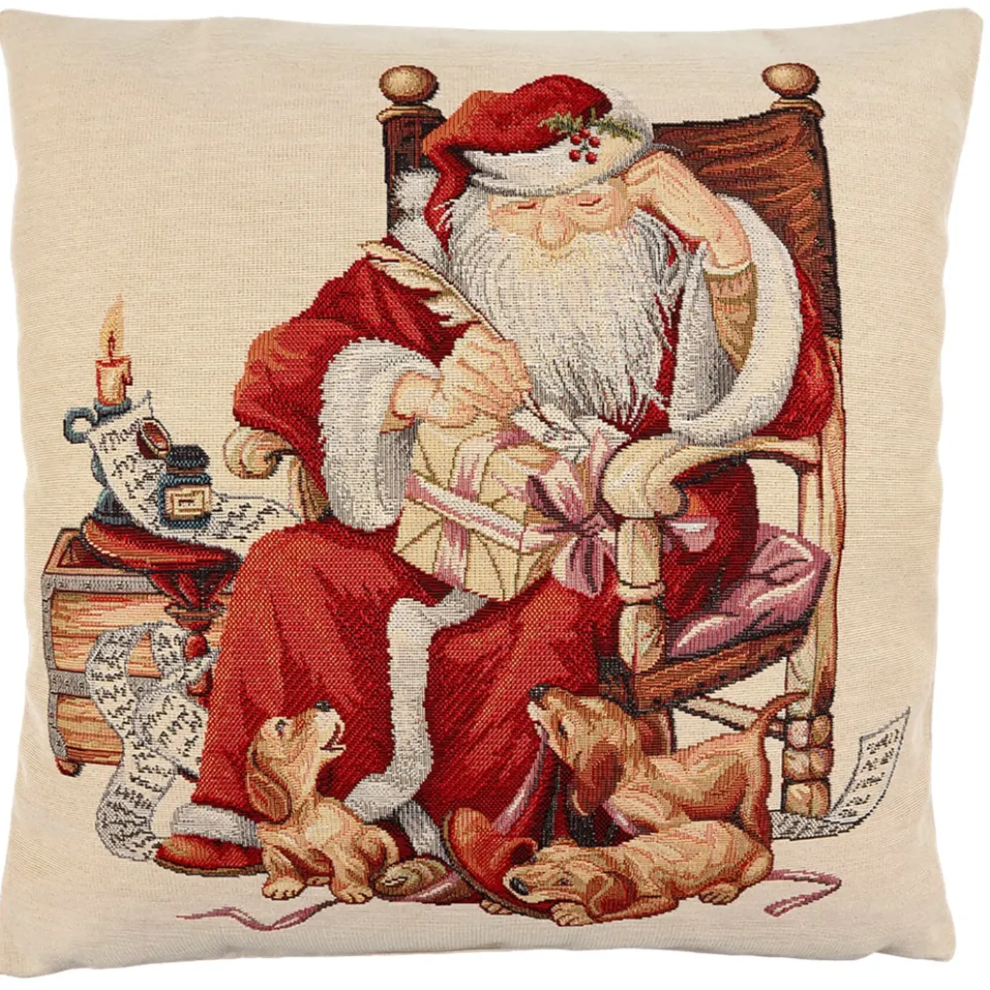 Käthe Wohlfahrt Kissenhulle "Der Weihnachtsmann Mit Wunschliste" Hot
